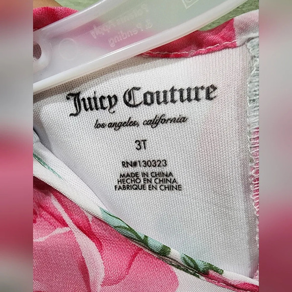 Juicy Couture Floral Pink White Blouse Sz 3T - Picture 4 of 9